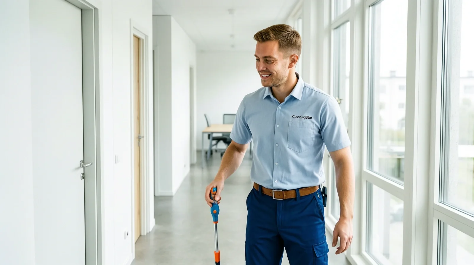 CleaningStar medarbejder i arbejde